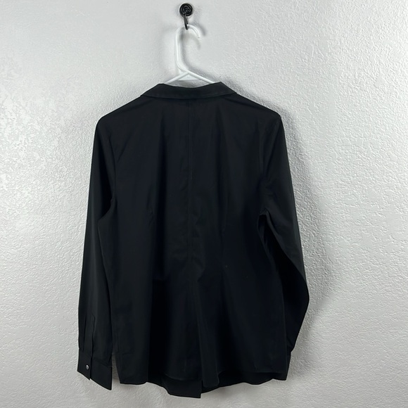 Talbots Women’s Black Wrinkle-Resistant Shirt Long Sleeve Button Down Sz 12 Chic - Picture 7 of 8